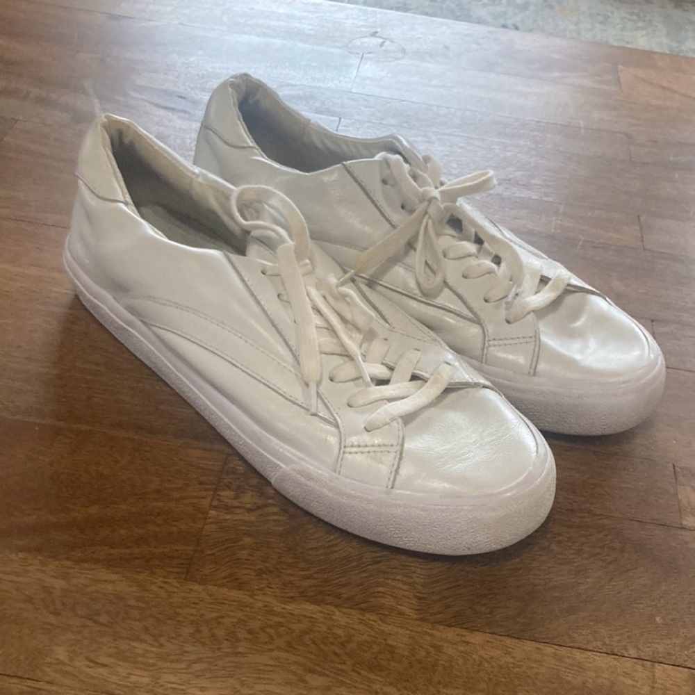 Madewell White Minimalist Sneakers Leather Low-Top